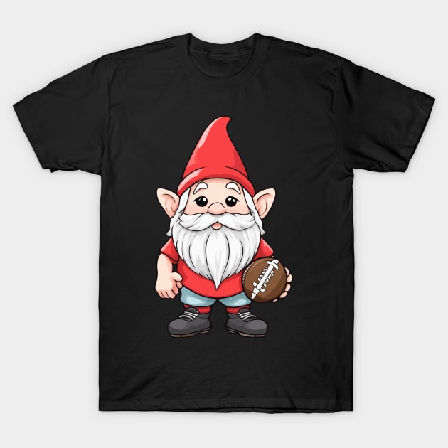 Touchdown Gnome - A Thanksgiving Treat for Football and Gnome Lovers T-Shirt by Rishirt